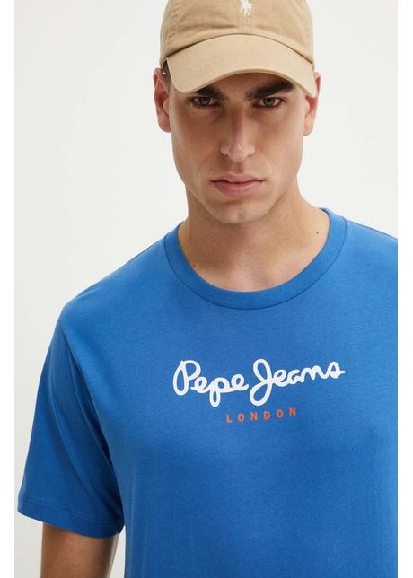 Pepe Jeans tricou din bumbac Eggo barbati, cu imprimeu