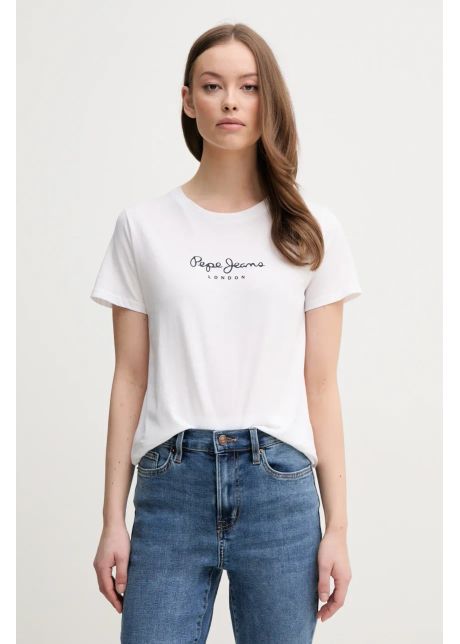 Pepe jeans tricou din bumbac macy femei culoarea alb pl506012