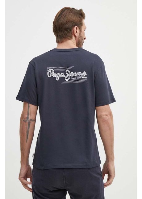 Pepe Jeans tricou din bumbac SINGLE CLIFORD barbati, culoarea albastru marin, cu imprimeu, PM509367