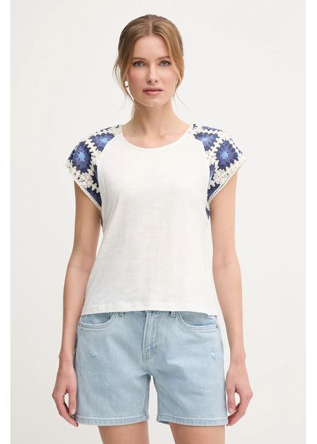 Pepe jeans tricou din bumbac verenice culoarea alb pl506044