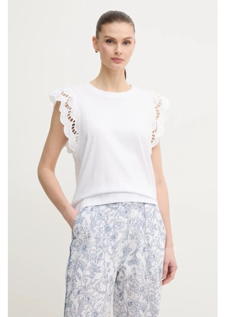 Pepe jeans tricou din bumbac vic femei culoarea alb pl506067