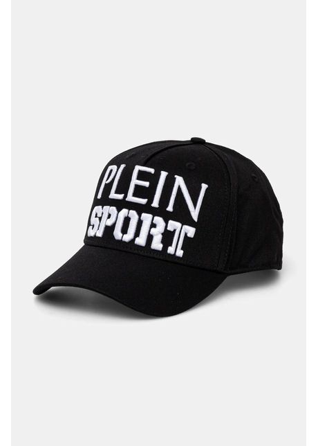 Plein sport apc de baseball din bumbac culoarea negru cu imprimeu aada uac0611 ste003n
