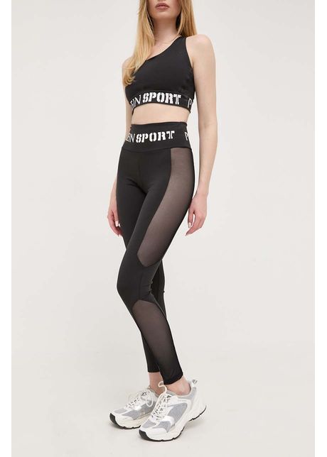 Plein sport colanti femei culoarea negru neted