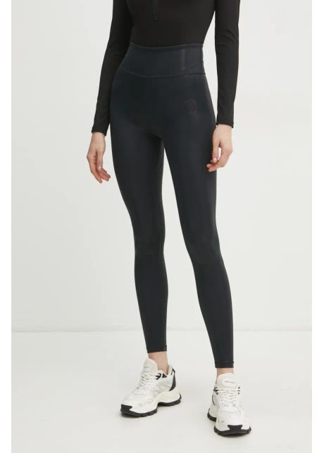 Plein sport colanti femei culoarea negru neted saec wjt2029 ste003n