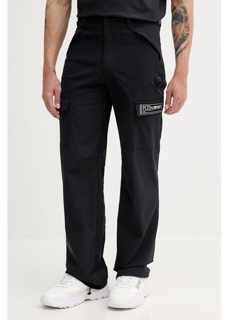 Plein sport pantaloni culoarea negru drept saec mrt1455 sny003n