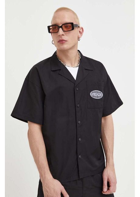 Preach camasa barbati culoarea negru relaxed