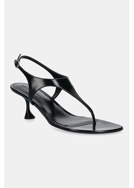 Proenza schouler sandale de piele tee thong culoarea negru sh252042a