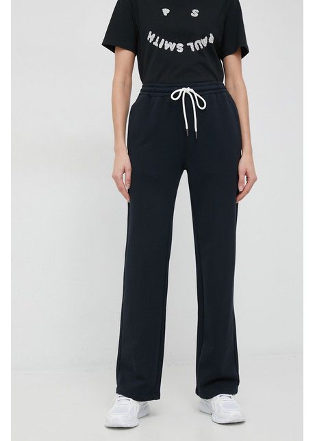 Ps paul smith pantaloni de trening din bumbac femei culoarea albastru marin neted