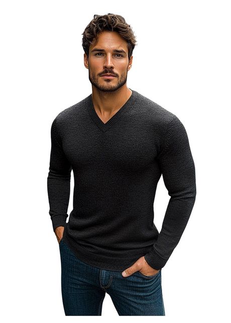 Pulover barbati antracit bl m007z