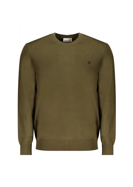 Pulover barbati cu mini logo brodat regular fit verde inchis