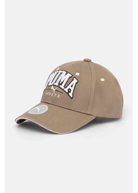 Puma apc de baseball din bumbac culoarea bej cu imprimeu 25475