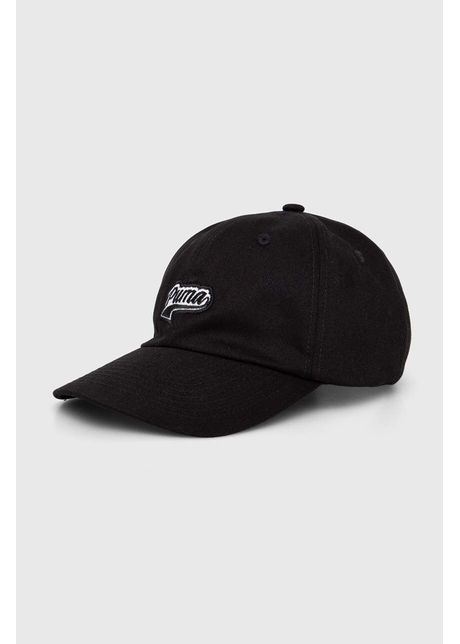 Puma apc de baseball din bumbac culoarea negru cu imprimeu 24032