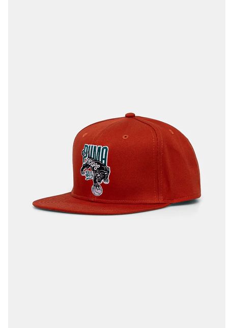 Puma apc de baseball din bumbac culoarea rosu cu imprimeu 25704