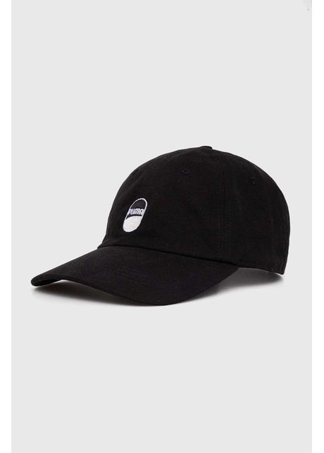 Puma apc de baseball din bumbac downtown low curve cap culoarea negru cu imprimeu 025312 25312