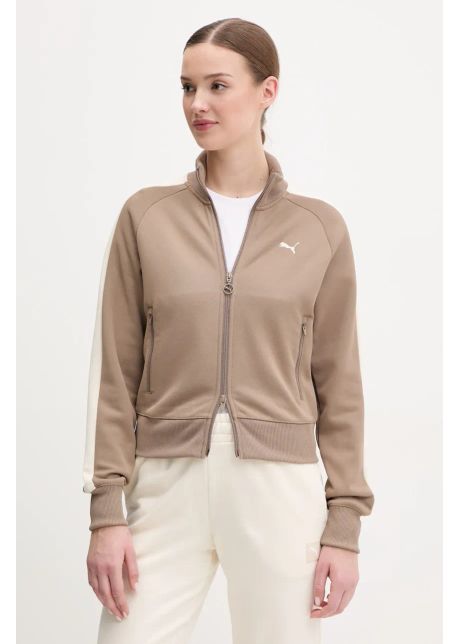 Puma bluza femei culoarea maro modelator 629796