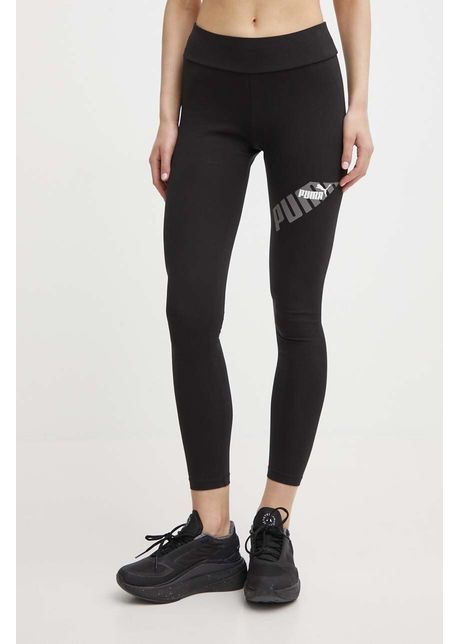 Puma colanti femei culoarea negru cu imprimeu 677894
