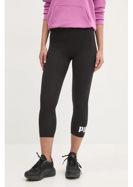 Puma colanti femei culoarea negru cu imprimeu 682430