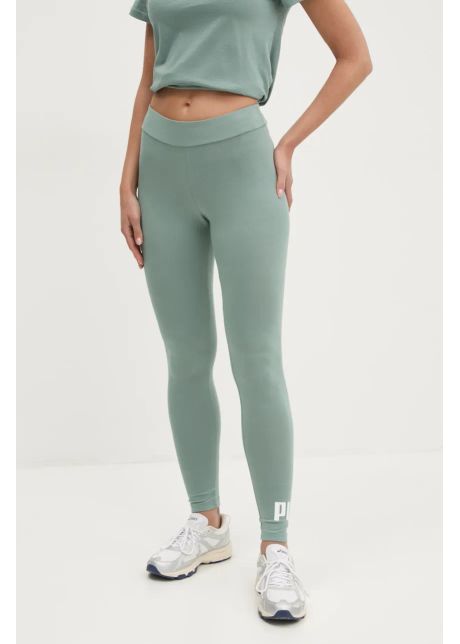 Puma colanti femei culoarea verde cu imprimeu 682427