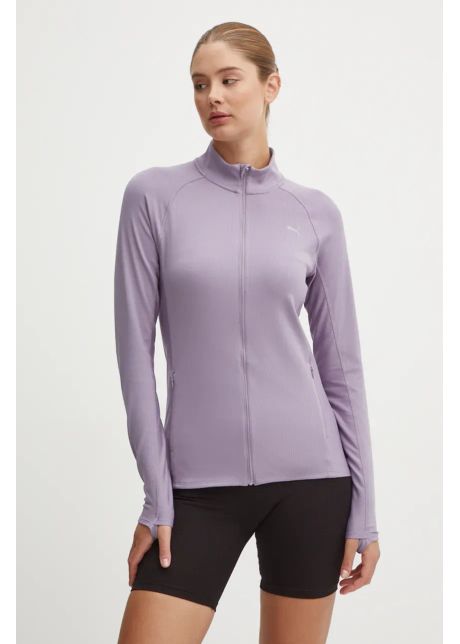 Puma hanorac de jogging run for her culoarea violet neted 525755