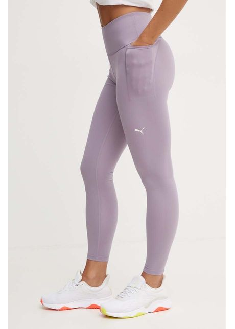 Puma leggins de antrenament cloudspun soft culoarea violet neted 525771