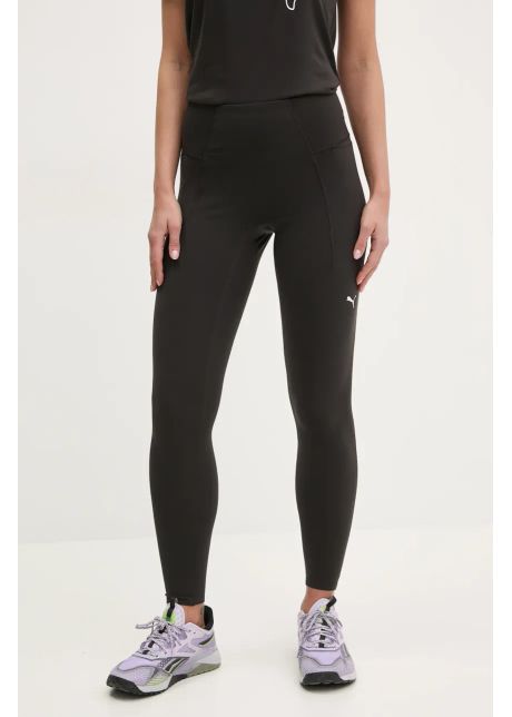 Puma leggins de antrenament culoarea negru neted 525766
