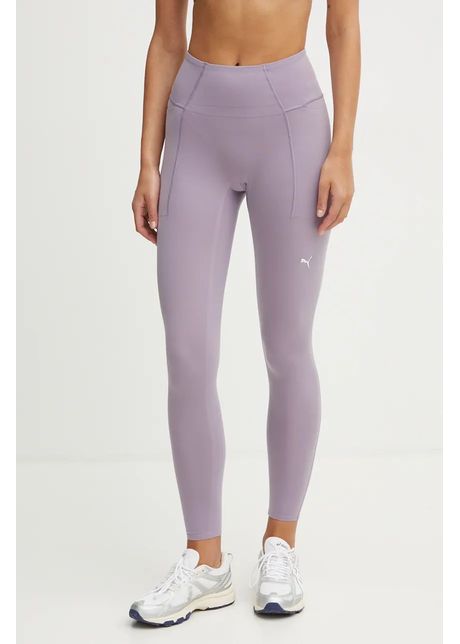 Puma leggins de antrenament culoarea violet neted 525766