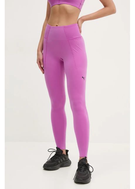 Puma leggins de antrenament culoarea violet neted 525766