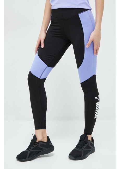 Puma leggins de antrenament favorite logo culoarea negru cu imprimeu