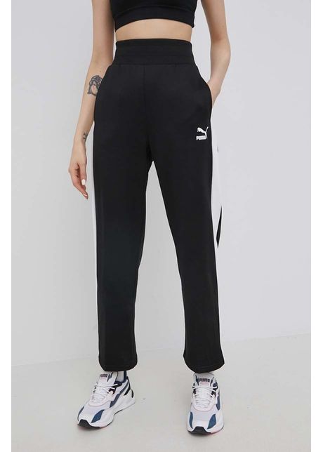 Puma pantaloni 533520 femei culoarea negru neted 533520 01