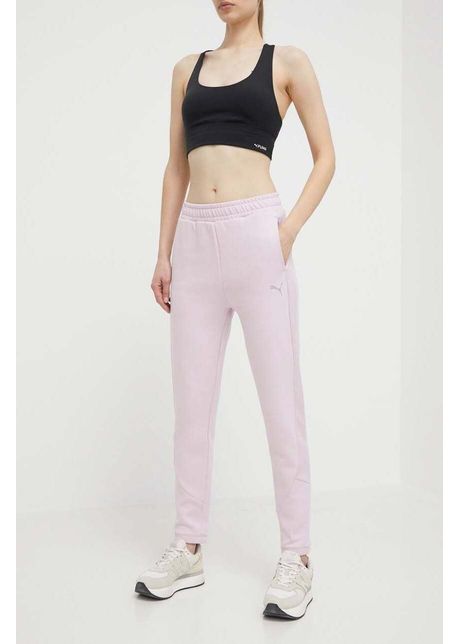 Puma pantaloni de antrenament evostripe culoarea roz uni 677880