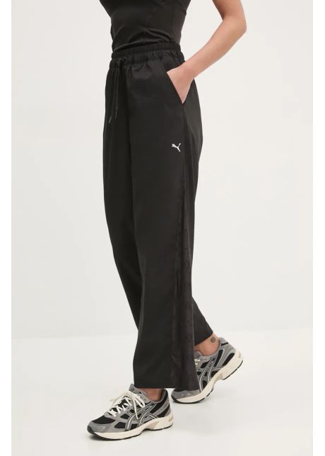 Puma pantaloni de antrenament lace culoarea negru cu imprimeu 526793
