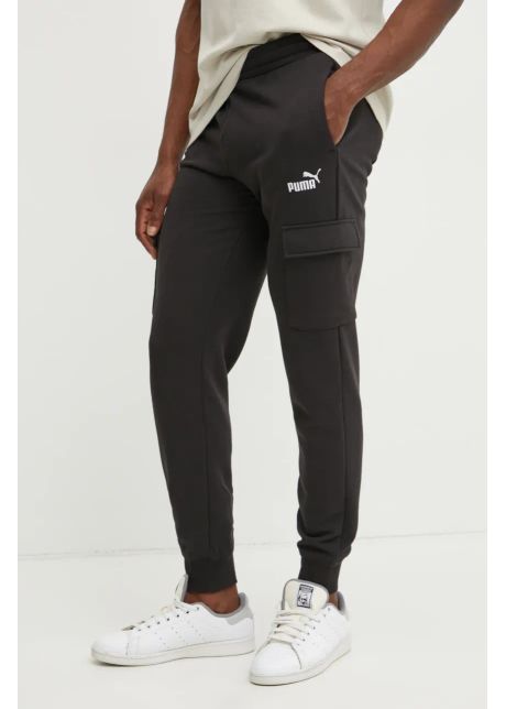 Puma pantaloni de trening barbati culoarea negru neted 682661