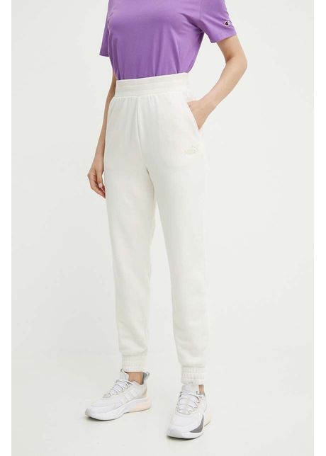 Puma pantaloni de trening culoarea bej uni 847093