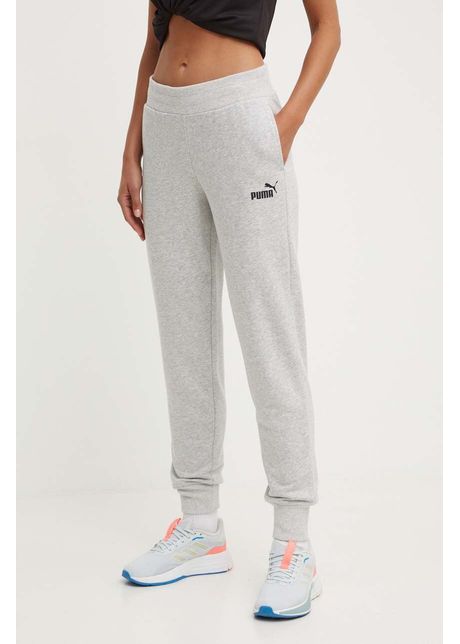 Puma pantaloni de trening culoarea gri melanj 586842