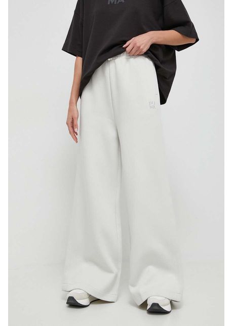 Puma pantaloni de trening culoarea gri neted
