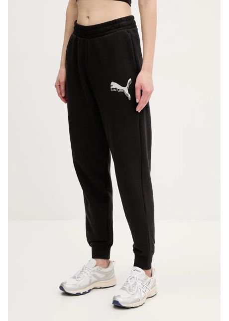 Puma pantaloni de trening culoarea negru cu imprimeu 684999