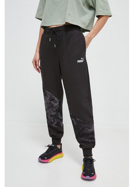 Puma pantaloni de trening culoarea negru neted