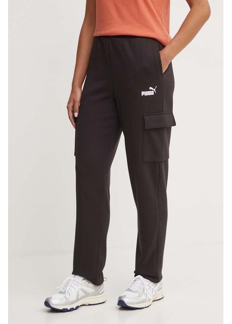 Puma pantaloni de trening culoarea negru neted 682502