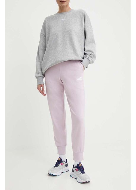 Puma pantaloni de trening culoarea roz uni 586843