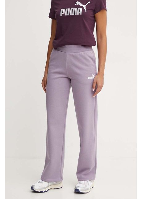 Puma pantaloni de trening culoarea violet neted 676093
