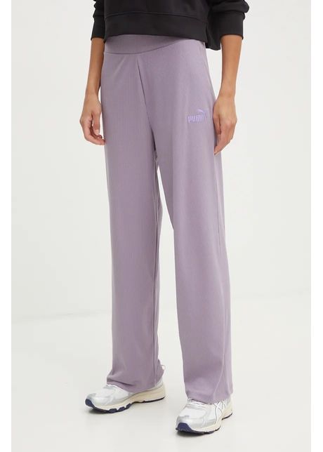 Puma pantaloni de trening culoarea violet neted 681501