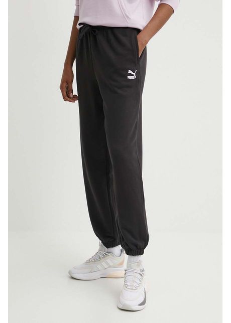 Puma pantaloni de trening din bumbac better classic culoarea negru uni 624233