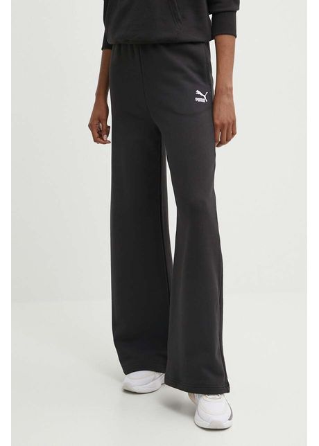 Puma pantaloni de trening din bumbac better classic culoarea negru uni 624235