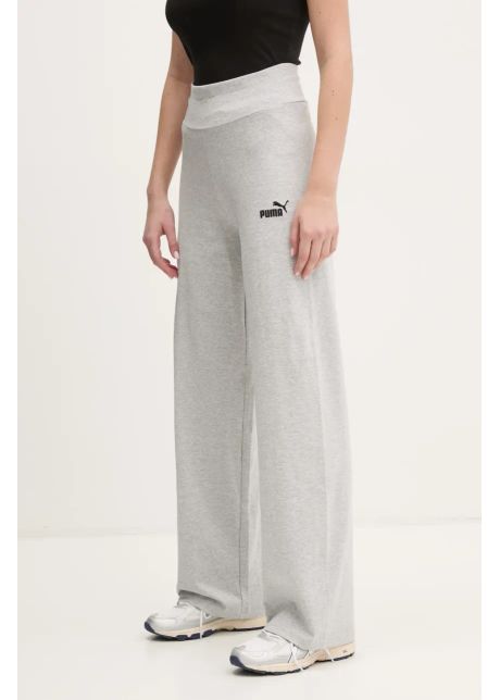Puma pantaloni de trening femei, culoarea gri, melanj, 682428