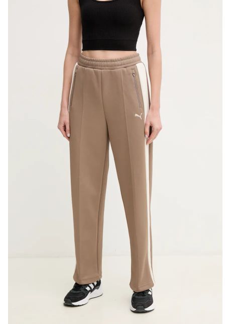 Puma pantaloni de trening femei culoarea maro modelator 629797