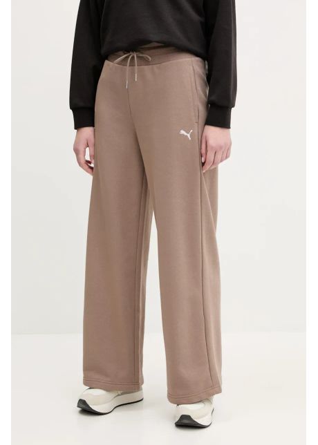 Puma pantaloni de trening femei culoarea maro neted 629754