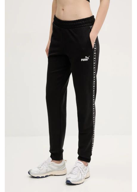Puma pantaloni de trening femei culoarea negru cu imprimeu 685013
