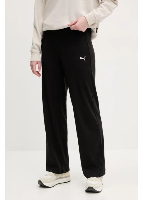 Puma pantaloni de trening femei, culoarea negru, neted, 685025