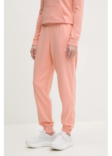 Puma pantaloni de trening femei culoarea roz cu imprimeu 685013