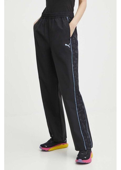 Puma pantaloni de trening puma x sophia chang culoarea negru cu imprimeu 624631